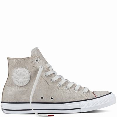 Converse Chuck Taylor All Star Fashion Leather High Tops Womens - White/Black Shoes (556MROHQ)